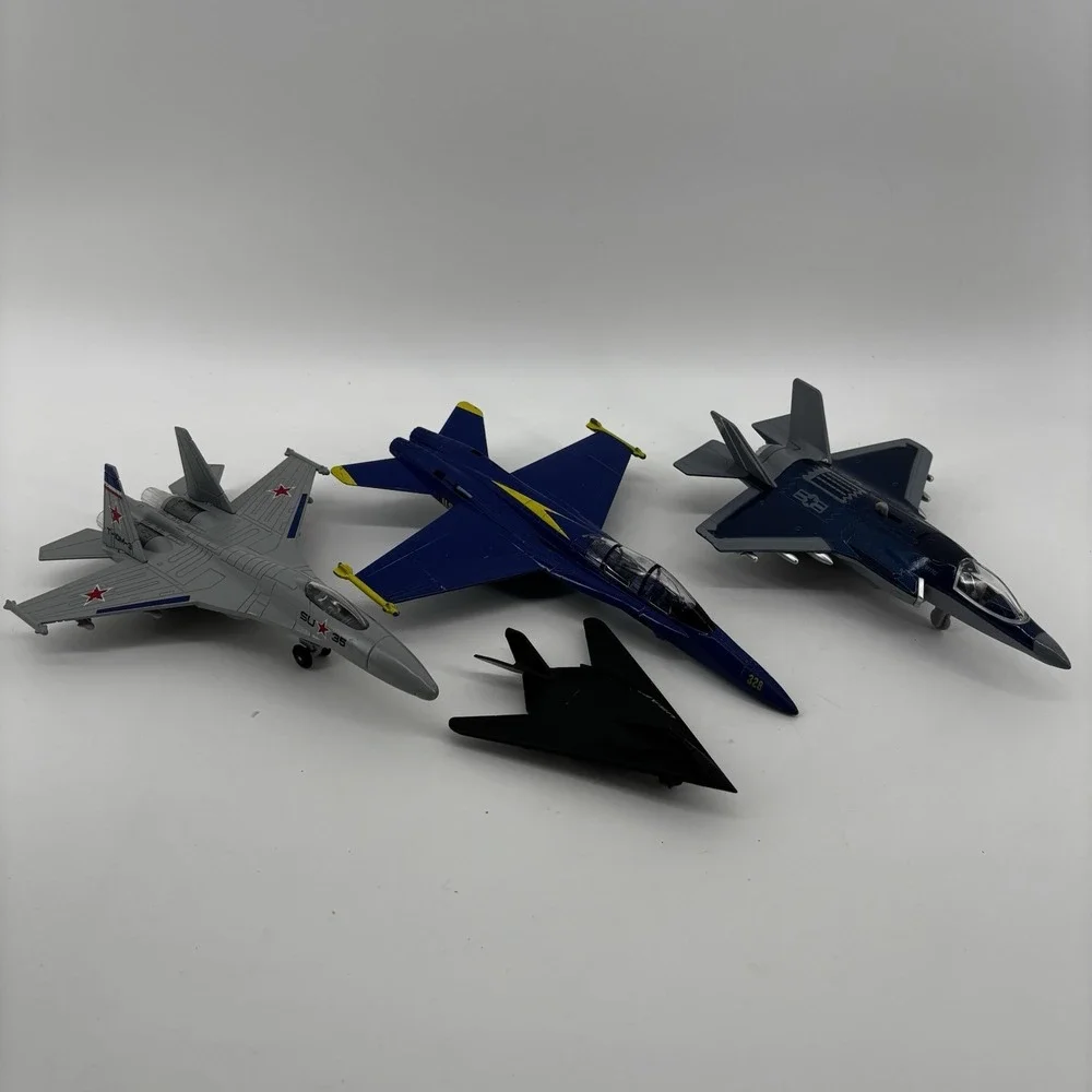 Vtg Mixed Brand Lot Of Diecast Toy Military Airplane Jets Airforce Planes